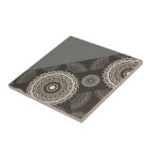 Carreau Cercles gris argent Abstrait (Côté)