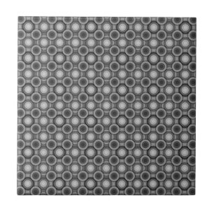 Carreau Cercles gris élégant Motif