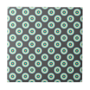 Carreau Cercles mixtes gris par Shirley Taylor