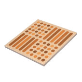 Carreau Cercles modernes du milieu du siècle Lignes orange (Côté)