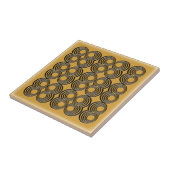 Carreau Cercles noirs concentriques au-dessus d'or de (Côté)