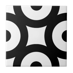 Carreau Cercles originaux modernes en gras Points Blanc no