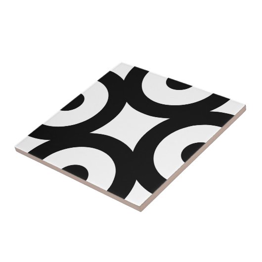 Carreau Cercles originaux modernes en gras Points Blanc no (Côté)