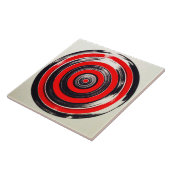 Carreau cercles rouges et noirs (Côté)