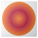 Carreau Cercles Sun Orange Viva Magenta<br><div class="desc">Profitez de ce motif circulaire en dégradés de la couleur de l'année 2023 Viva Magenta au Soleil Orange.</div>