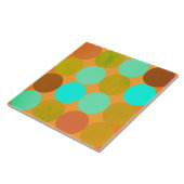 Carreau Cercles Turquoise Bleu Vert & Orange (Côté)
