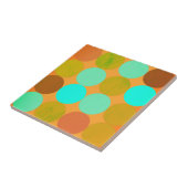 Carreau Cercles Turquoise Bleu Vert & Orange (Côté)