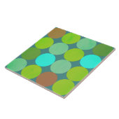 Carreau Cercles Vert Citron Turquoise & Rouille (Côté)