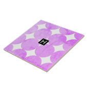 Carreau Cercles violets modernes | Monogramme (Côté)