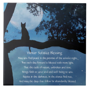 Carreau Cérénonie de poème de chat mignon dans l'arbre et