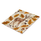 Carreau Cerf dans la forêt automnale (Côté)