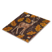 Carreau Cerf dans la forêt automnale 2 (Côté)