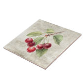 Carreau Cerises Aquarelle Rustique (Côté)