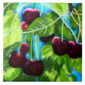 Carreau Cerises suspendues des branches Cerise Rouge Vert (Devant)