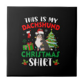 Carreau c'est mon dachshund noël (Devant)