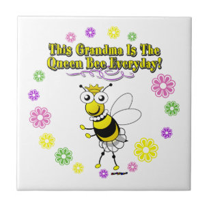 Carreau Cette Grand-Mère Est La Reine Bee Chaque Jour Bagu