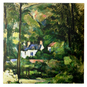 Carreau Cézanne - Maisons dans la verdure, 1881,