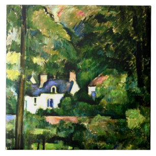 Carreau Cezanne - Maisons dans la verdure-1881