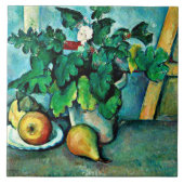 Carreau Cézanne - Pot de Primroses et de Fruits, (Devant)