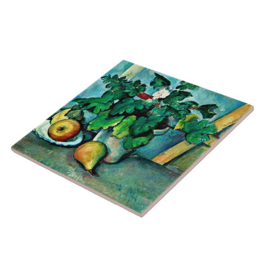 Carreau Cézanne - Pot de Primroses et de Fruits, (Côté)