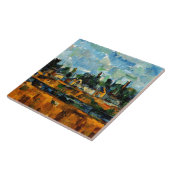 Carreau Cezanne - Riverbanks, peinture de paysage, (Côté)