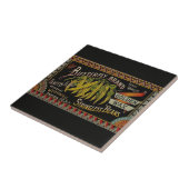 Carreau Chaîne Étiquette de haricot Vegetable Pays (Côté)