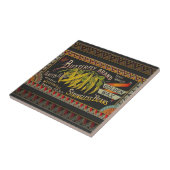 Carreau Chaîne Étiquette de haricot Vegetable Pays (Côté)