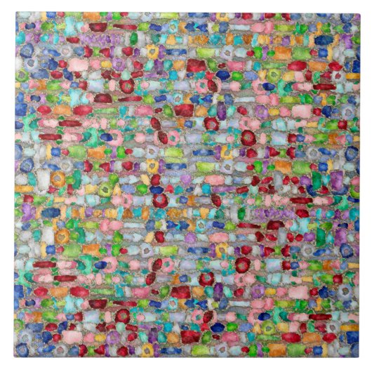 Carreau Chaînes de grappes en cristal de pierre précieuse  (Devant)