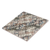 Carreau Chaînes sur feuilles de palmiers. (Côté)