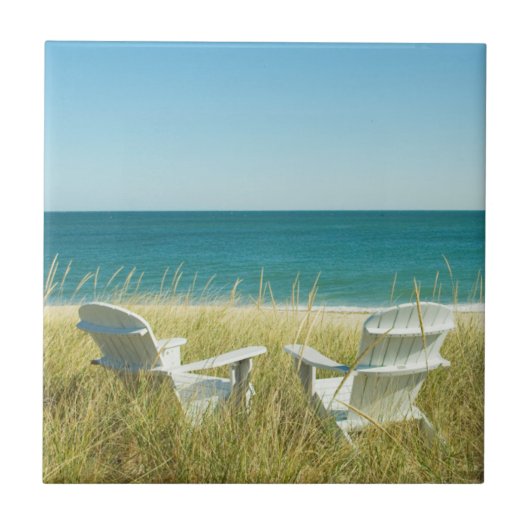 Carreau Chaises d'Adirondack dans les dunes (Devant)