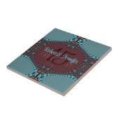 Carreau Chalet bohème Satin dentelle fractale (Côté)