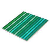 Carreau Chalk Stripes - Jade Green et Aqua (Côté)