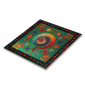 Carreau Chaman Huichol Serpent Céleste (Côté)