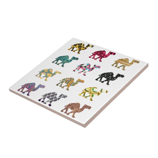 Carreau Chameaux mignons d'amusement (Côté)