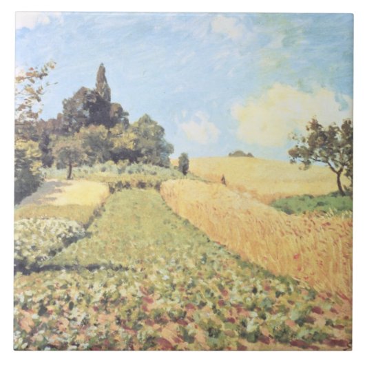 Carreau Champ de blé d'Alfred Sisley | (Devant)