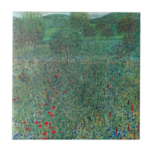 Carreau Champ de fleurs à Litzlberg Klimt, paysage vintage