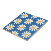 Carreau Champ de marguerites en bleu (Côté)