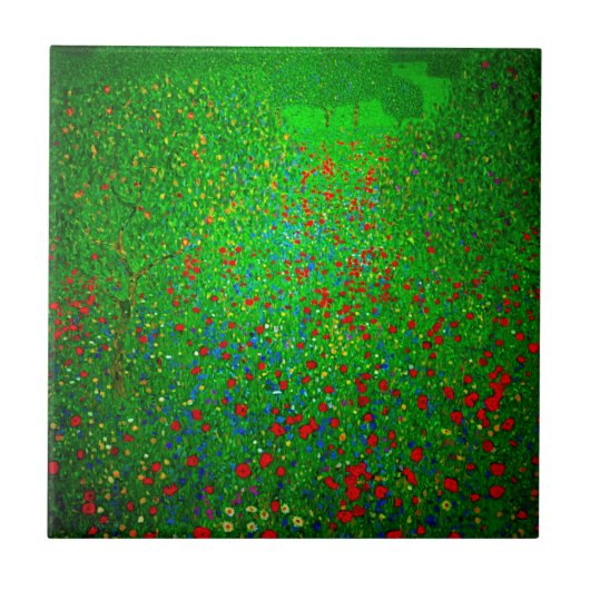 Carreau Champ de pavot Gustav Klimt (Devant)