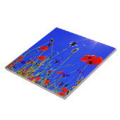 Carreau Champ de Red Poppies (Côté)