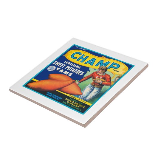 Carreau Champ Fruit Crate Étiquette (Côté)