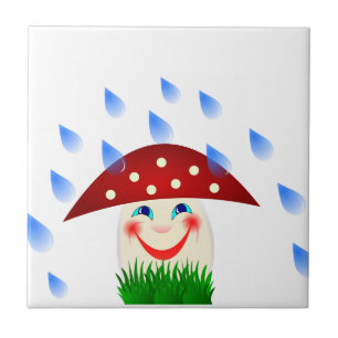 Carreau Champignon souriant