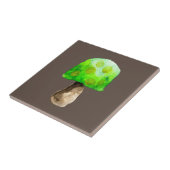 Carreau Champignon vert aquarelle champignons mignons (Côté)