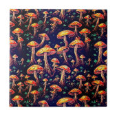 Carreau Champignons d'art rétro - Dreamscape bioluminescen (Devant)
