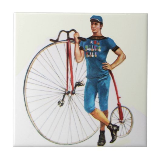 Carreau Championnat vintage de vélo (Devant)