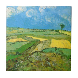 Carreau Champs de blé de Van Gogh à Auvers sous un ciel nu