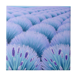 Carreau Champs de Lavande Rêveurs Esthétique Violet Bleu