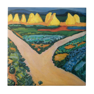 Carreau Champs de légumes par August Macke, Beaux-arts vin