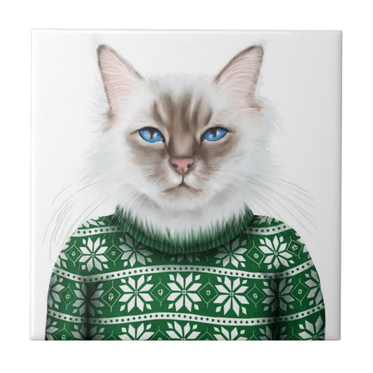 Carreau Chandail de chat de Kitty (Devant)
