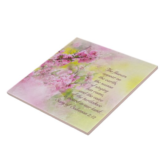 Carreau Chanson de Salomon 2:12 Des fleurs apparaissent su (Côté)