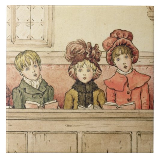 Carreau Chant dans l'église (la semaine sur le papier) (Devant)